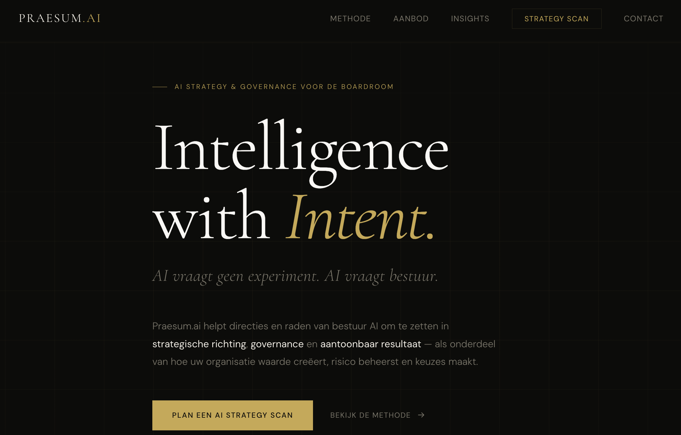 Praesum.ai — AI strategy & governance, Intelligence with Intent