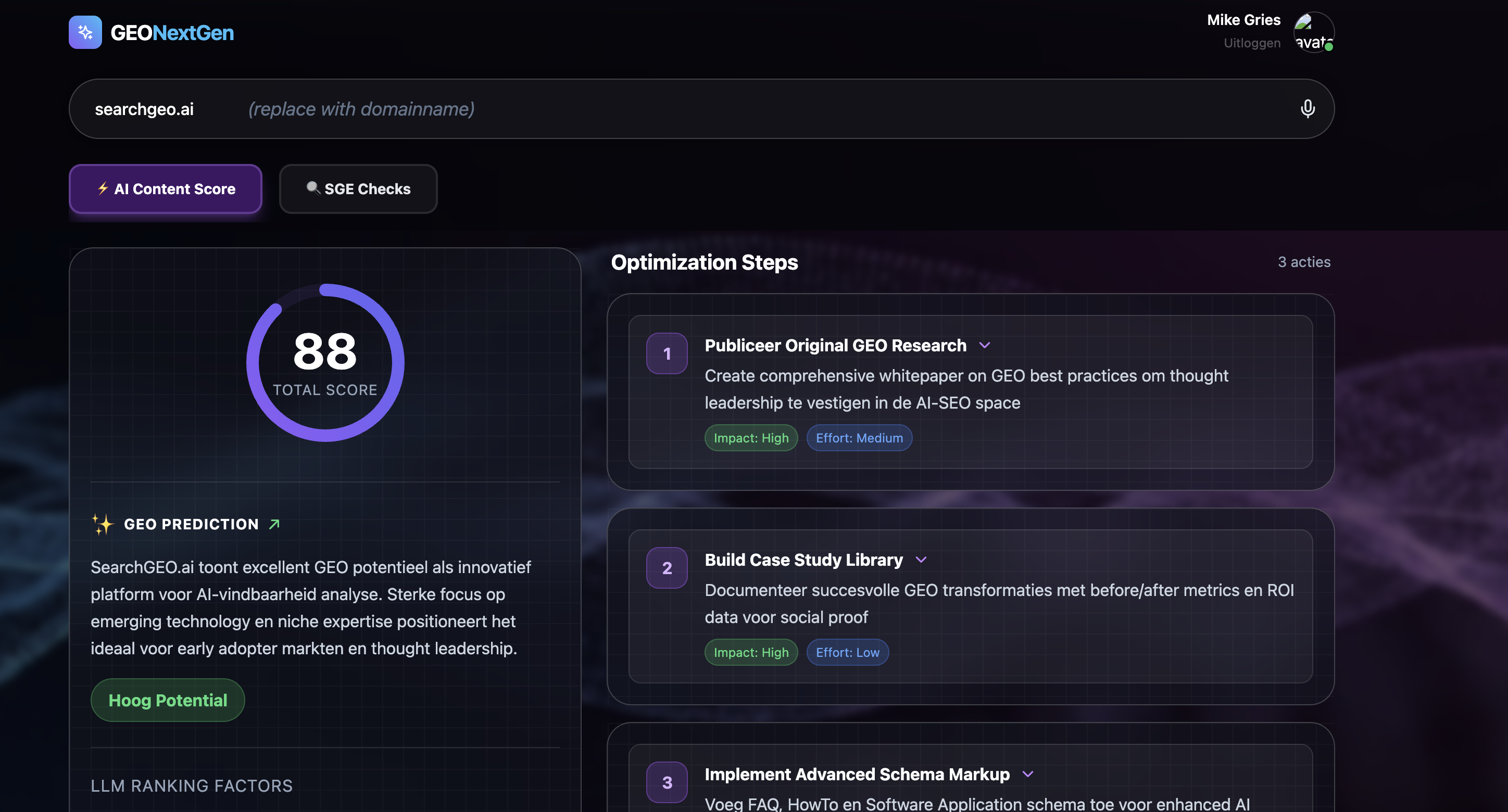 SearchGEO.ai — site preview